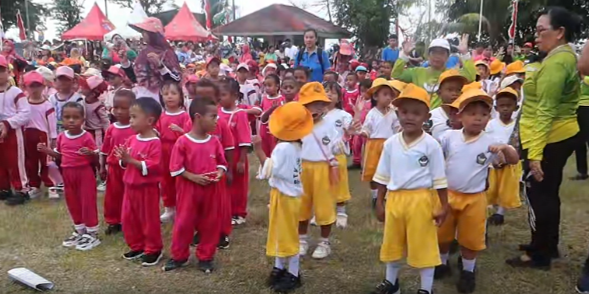 HAN 2026, TK Se-Kabupaten Biak Numfor Laksanakan Jalan Santai dan Senam Bersama